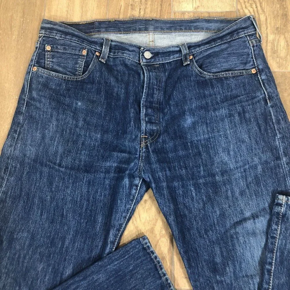Levi’s Men's 501 Original Fit Straight Leg Button Fly Jeans 38x34